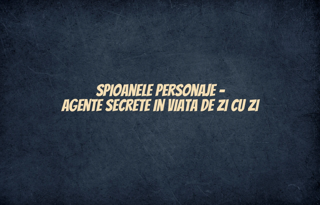 spioanele personaje