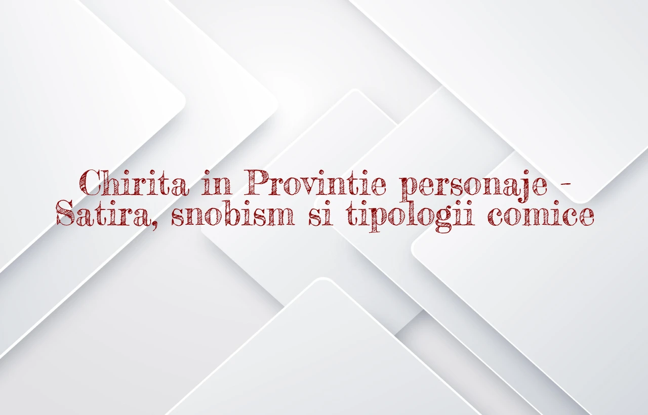 chirita in provintie personaje